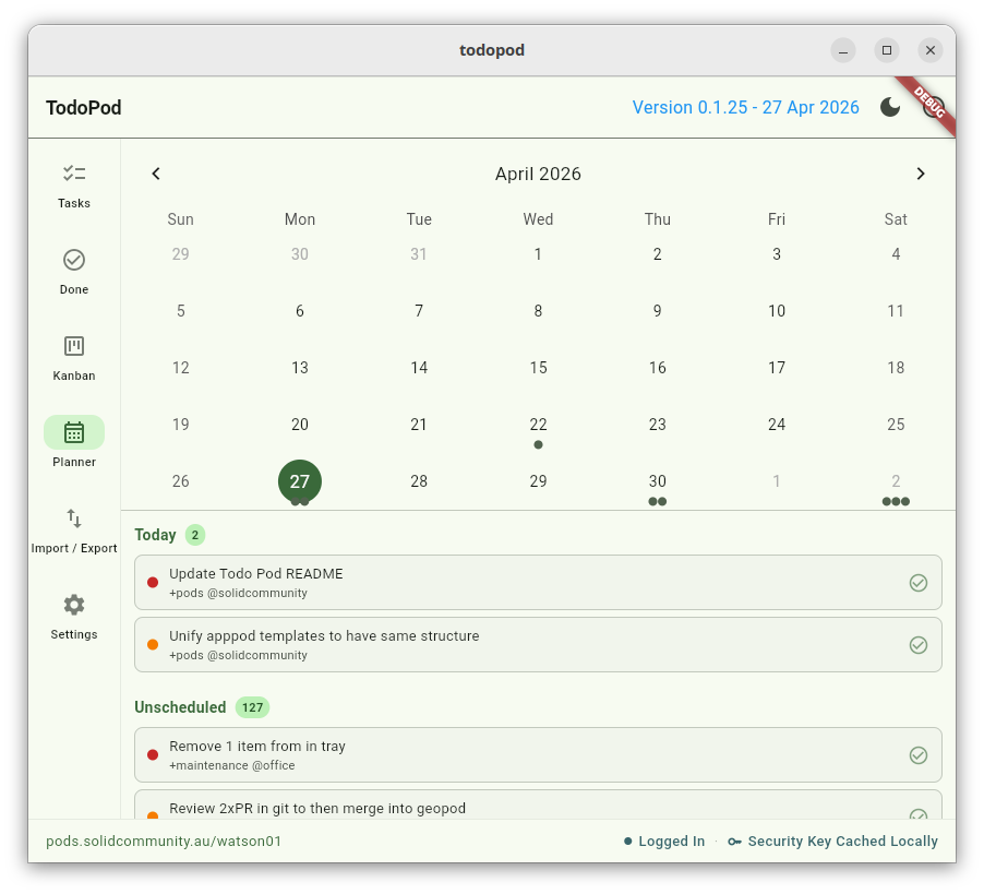 Planner view